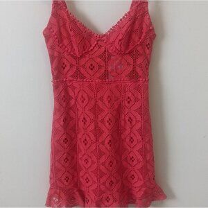 MorrisDay Pink Lace Mini Dress xs Barbie